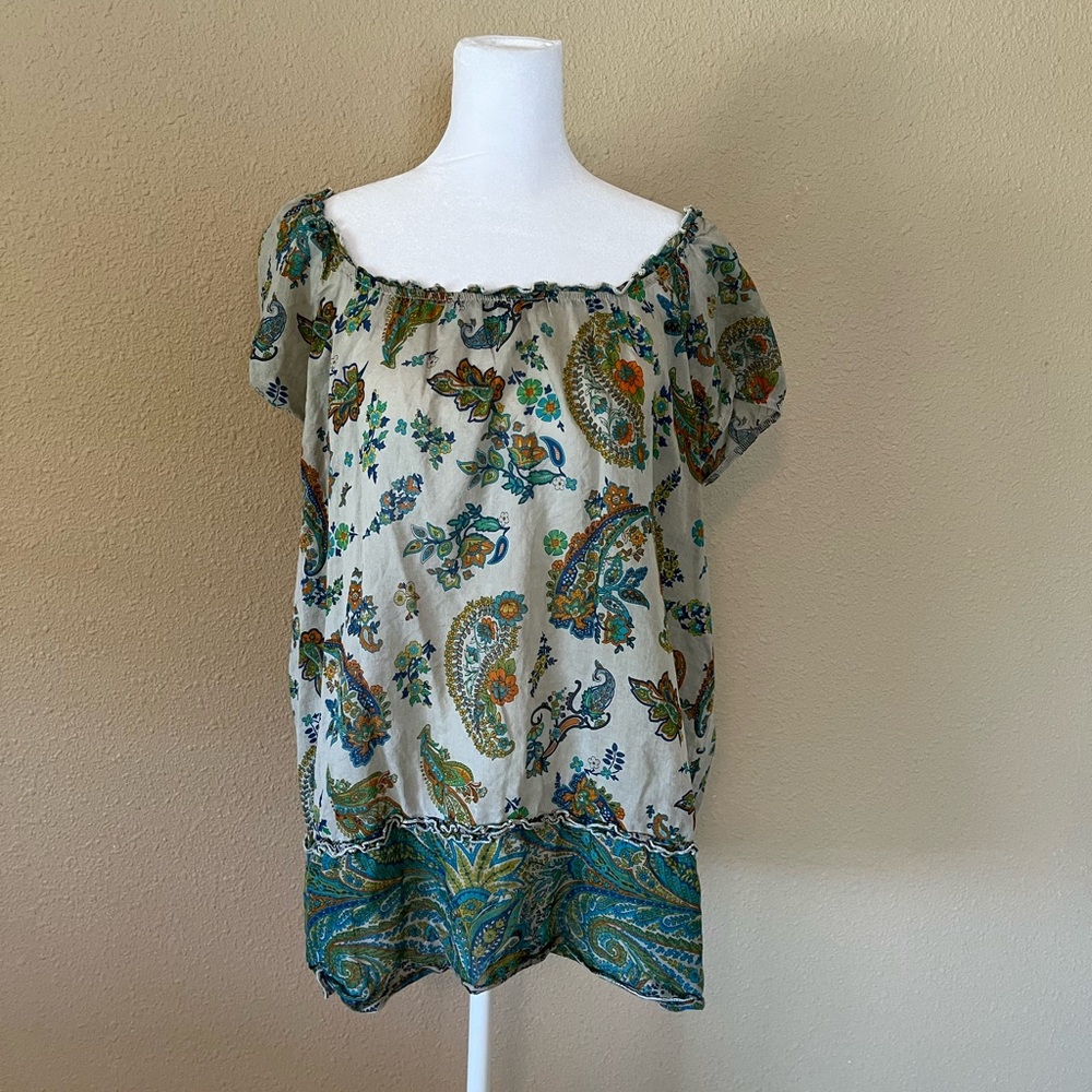 Elegant Paisley Print Women's Blouse